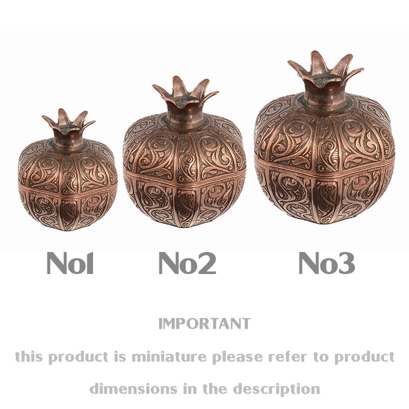 Granaatappel Miniatuur Turkse Deligt Snoep Suikerpot Vintage Antieke Stijl Unieke Home Decor Keuken 3 Stuks Set