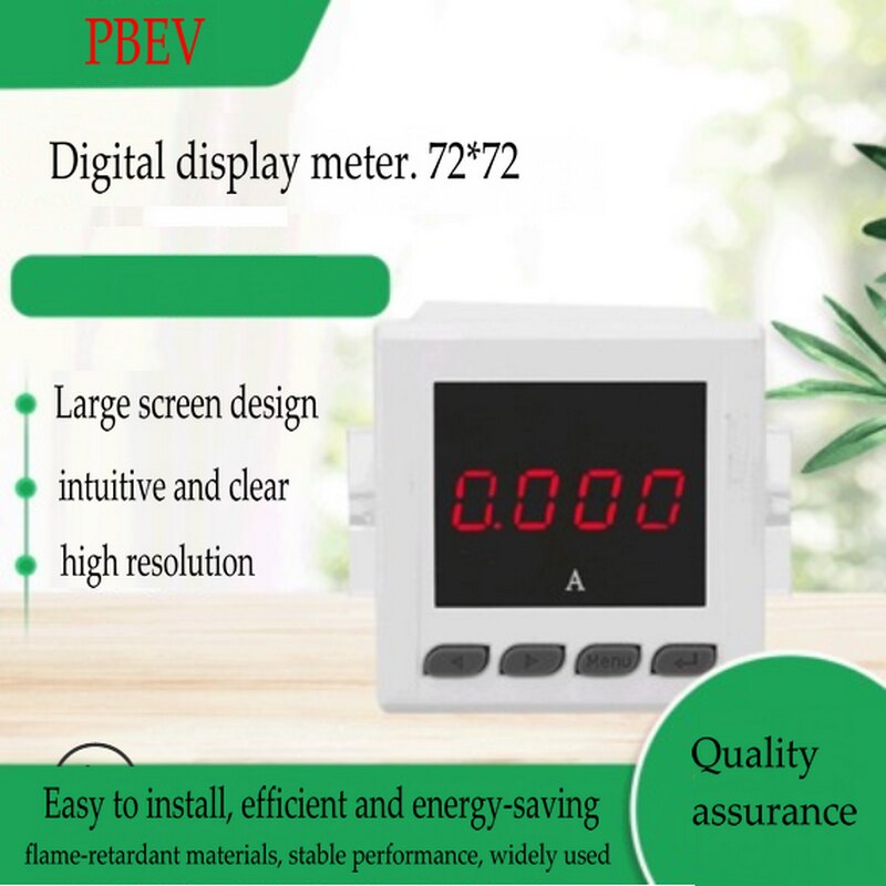 Digital display meter Single-phase three-phase multi-function power meter LCD current voltage power frequency electric energy co