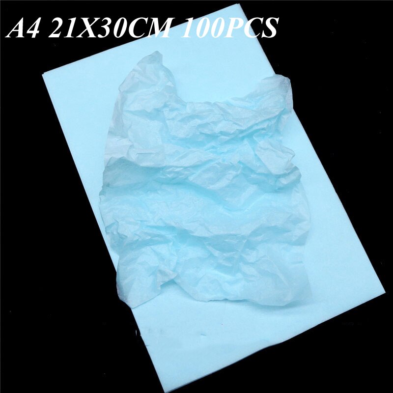 100/200/500pcs 21x30cm A4 DIY Handmade Translucent Wine Wrapping Papers Packaging Tissue Papers For Clothing Shirt Shoes: A4 100pcs light blue