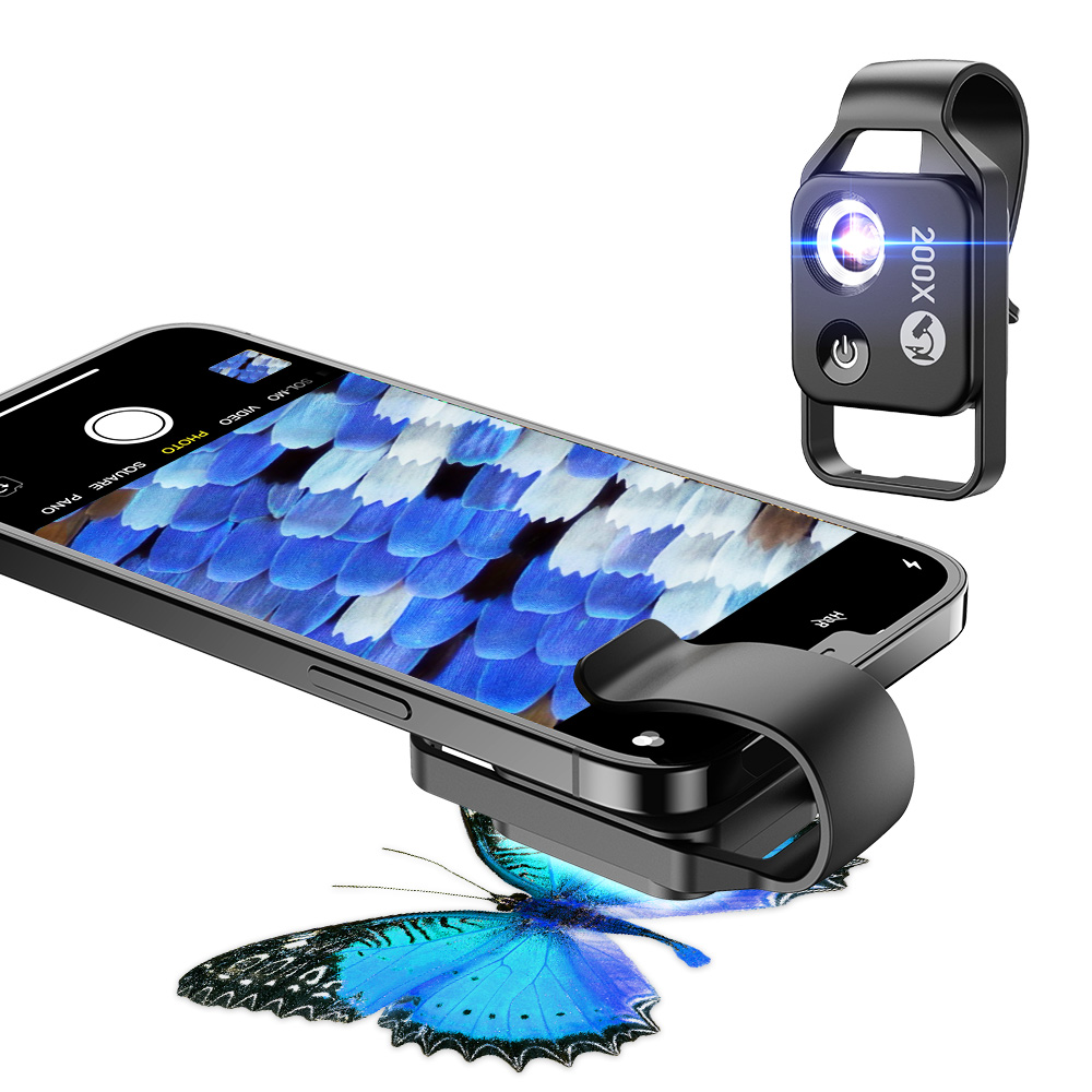 200X Cpl Microscoop Lens Mobiele Telefoon Macro Lens Hoge Vergroting Led Mini Draagbare Lens Voor Iphone Alle Smartphone