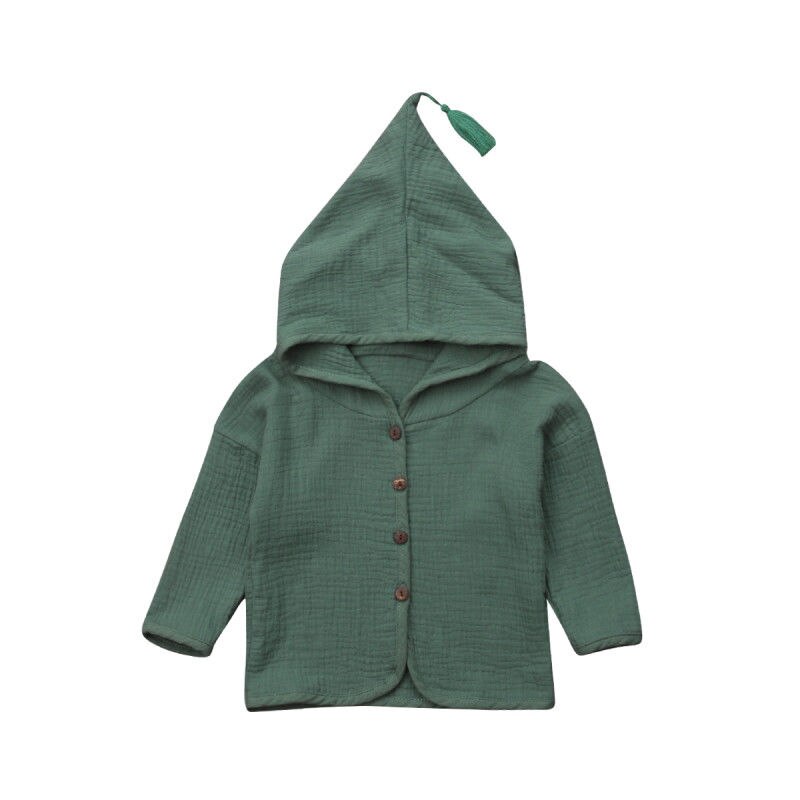Multitrust Brand Toddler Baby Boys Girls Cotton Cardigan Hoodies Tops Outerwear Coat Yellow Green Clothes: Green / 3T