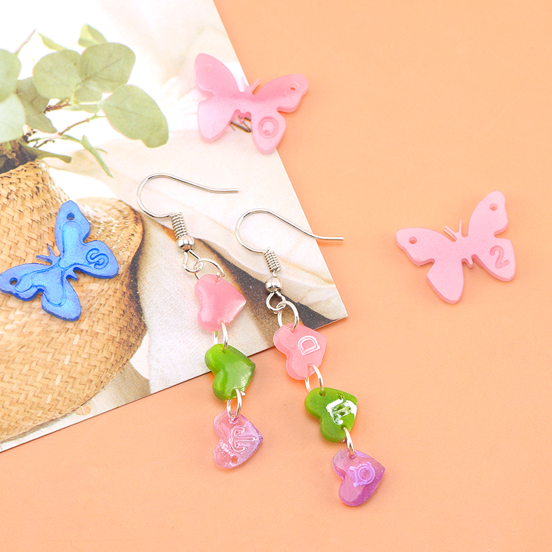 Moldes cuadrados de silicona con forma de corazón, letras y números, dijes, colgante, resina epoxi, molde de cuentas del alfabeto para pulsera DIY, suministros para fabricación de joyas
