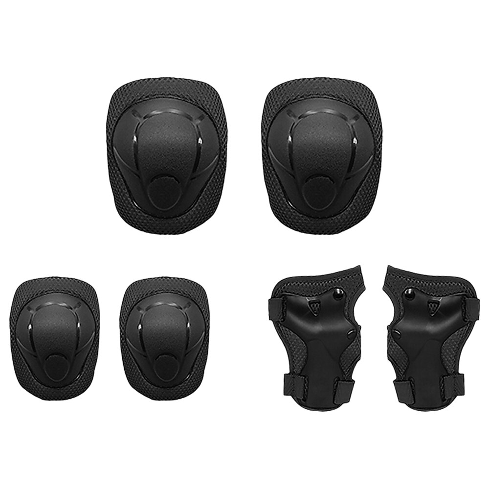 Kids Knee Pads Set Protective Gear Kit Knee Elbow Pads with Wrist Guards Child Safety Protection Pads for Rollerblading Skating: black