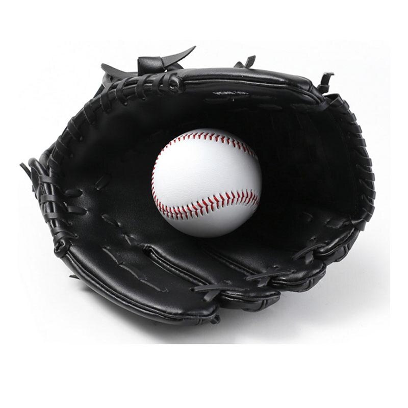 10.5/11.5/12.5 Inch PVC Leather Baseball Glove Outdoor Sports Accessories Left Hand Brown/black/blue Softball Protection Unisex