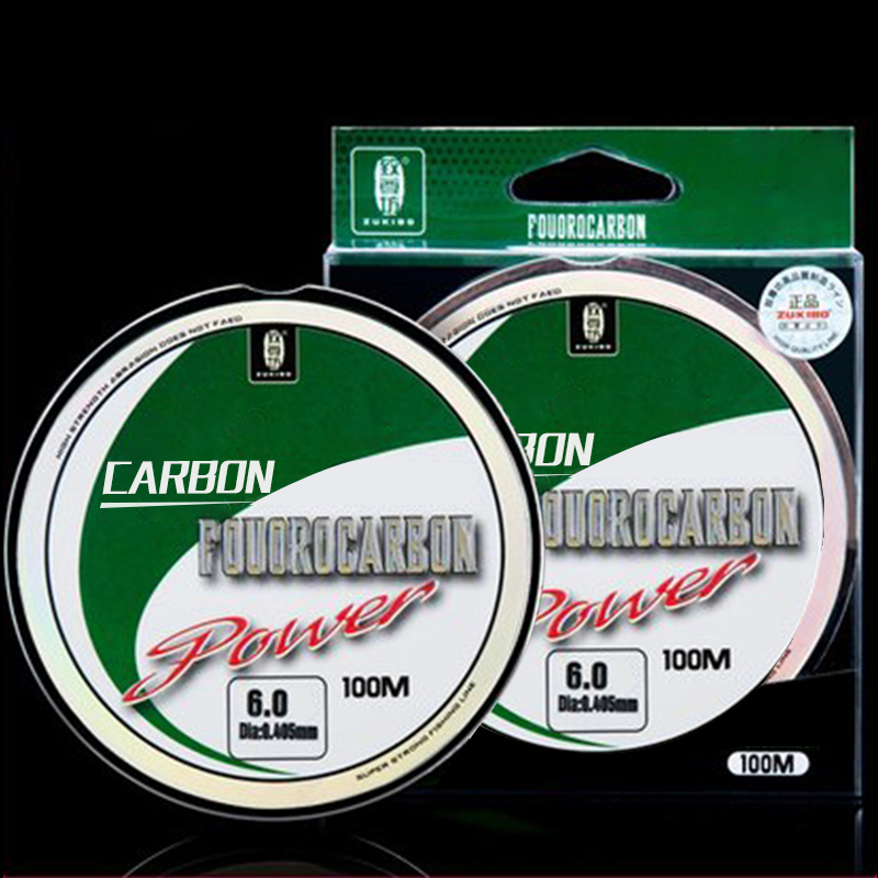 100m 100 % Fluorocarbon Fishing Line Japanese Carbon Fiber Monofilament Leader Sinking Line super strong Invisible