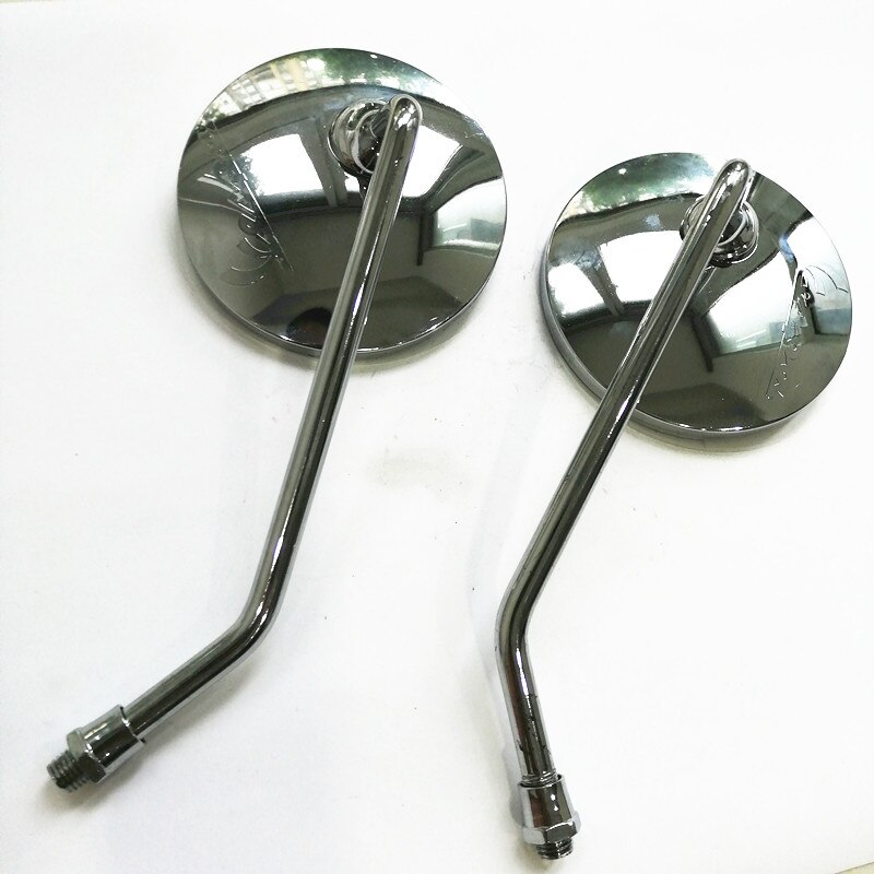 Moottoripyörä pyörä 8mm kromi moottoripyörä skootteri peilit mukautetun soikea suzuki kawasaki honda kymco vespa sym