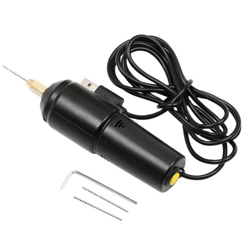 Mini elektrisk boremaskine til perle epoxy harpiks smykker fremstilling af gør-det-selv-træ håndværksværktøjer med 5v usb-datakabel