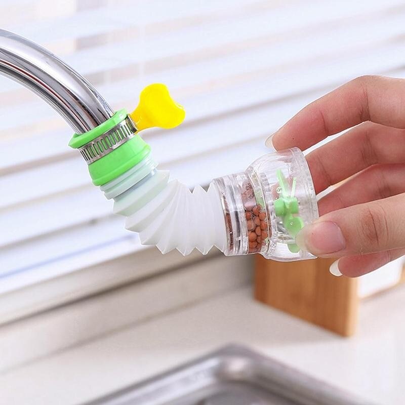 Faucet Booster Filter 360 Degree Adjustable Kitchen Faucet Booster Filter Tap Extender Splash-proof Water Filter Kitchen Tools
