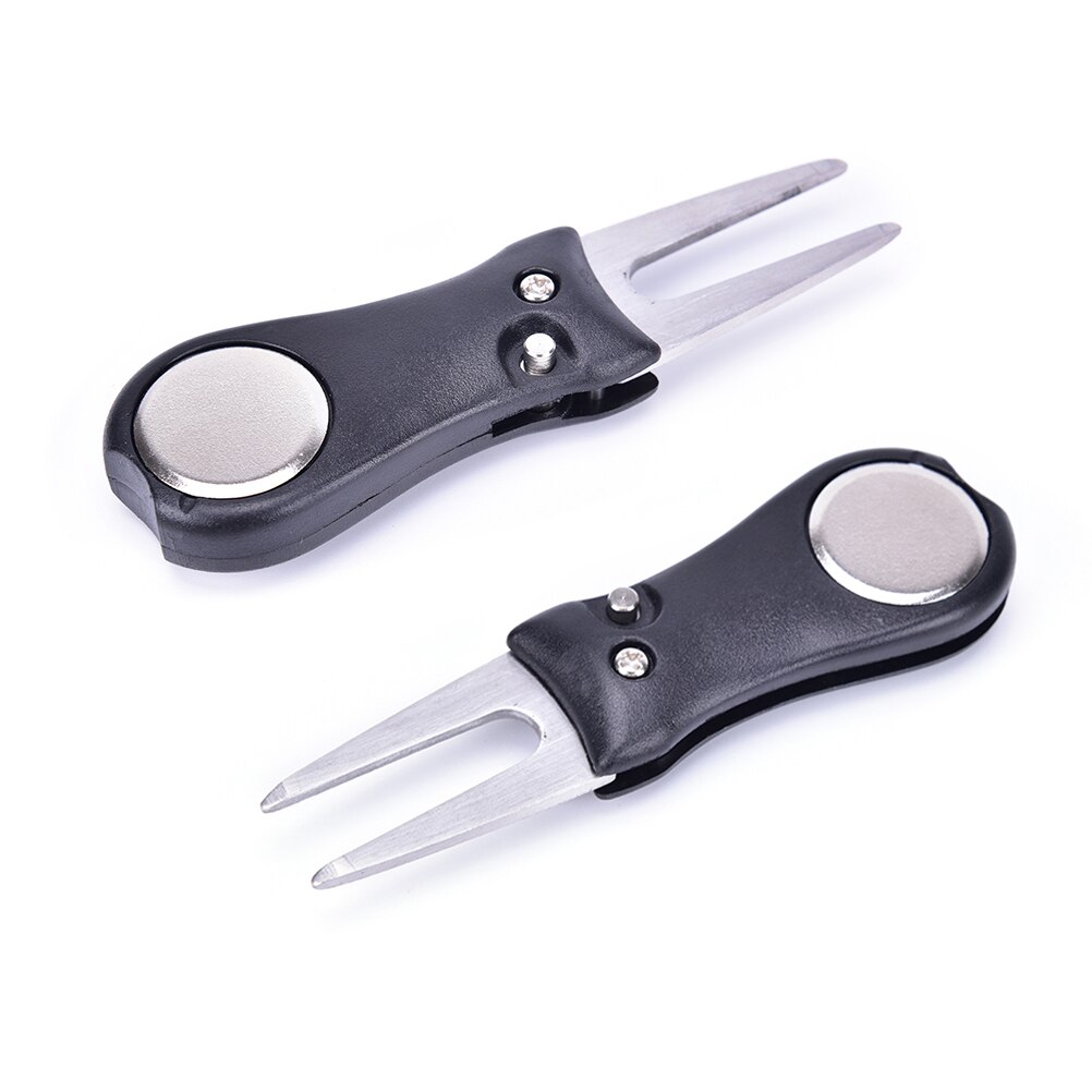 1Pcs Folded Golf Repair Pitch Divot Repair Switchblade Tools Golf Ball Marker Kit