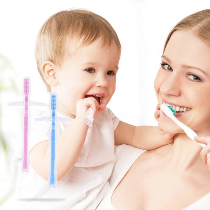 1pc Baby Toothbrush Soft Anti Slip Handle Cartoon For Toddler Kids Newborn Oral Care