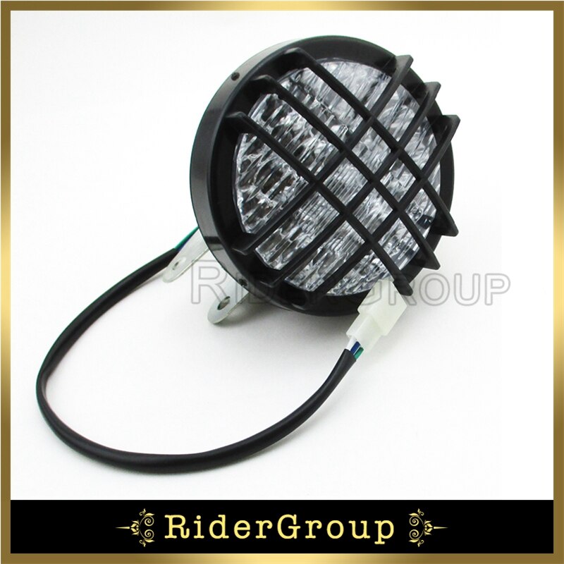 12V LED Front Head Light Headlight For 50cc 70 90 110cc 125cc 150cc 200cc Quad 4 Wheeler Go Kart ATV Roketa Taotao Kazuma Sunl