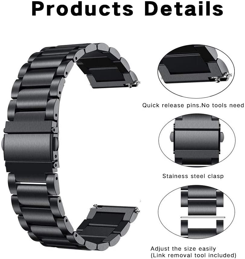 Bracelet pour Huawei, Amazfit GTS GTR, Garmin Venu 2/ 2S / Vivoactive 4S/ 4, 18mm/22mm/20mm, 46mm 42mm