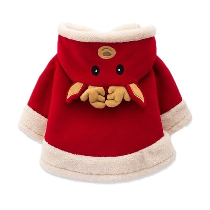 År baby piger jul frakke piger rød uld rensdyr kappe drenge piger jakker børn hætteklædte overtøj frakke børn tøj
