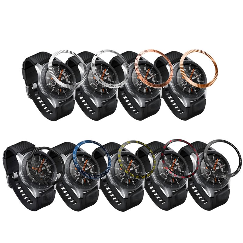 Anillo de Metal Anti arañazos, cubierta adhesiva de repuesto para Samsung Galaxy Watch 42MM, accesorios