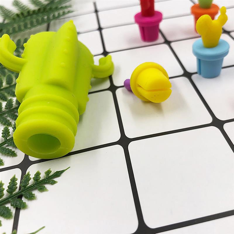 7 stk silikone kaktus fest vinglas markør charms drikke kammerat kop identifikation kop etiketter tagskilte flaske vin prop