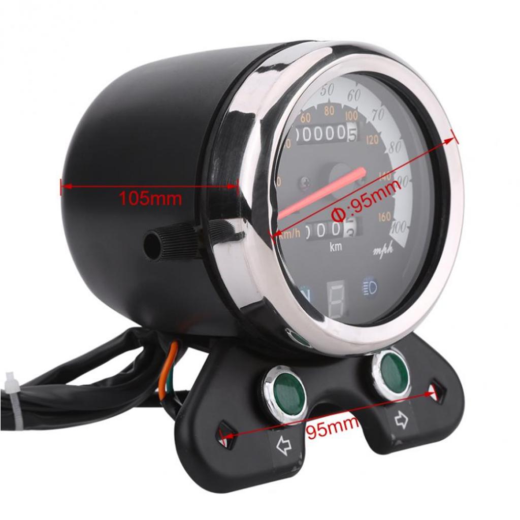 Motorrad Tachometer Universal- Motorrad Tachometer Dual-Tachometer Mit LED-hintergrundbeleuchtung