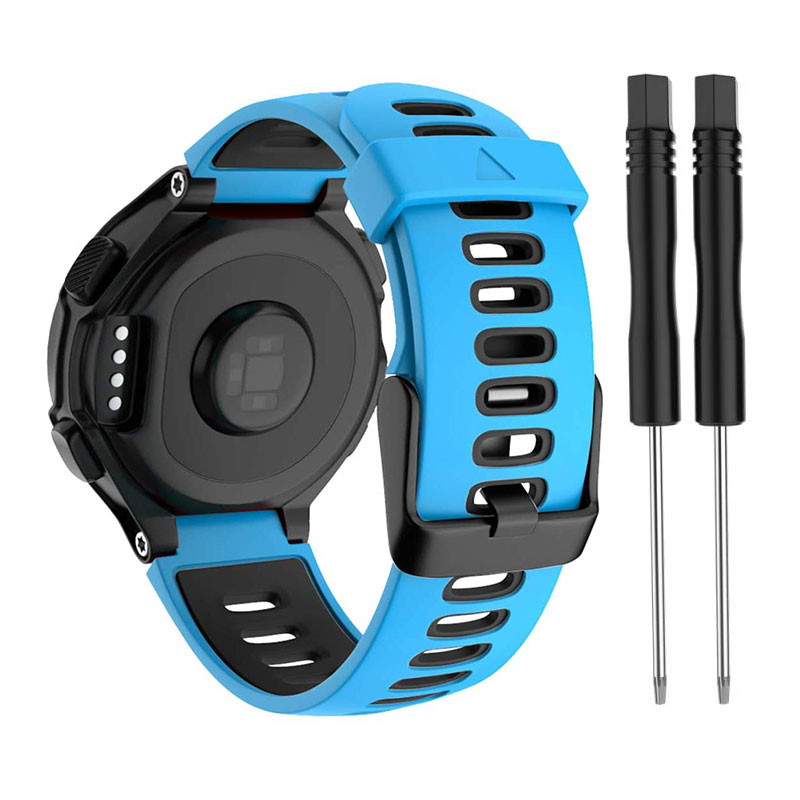 Pasek do zegarka Garmin Forerunner 735XT 735/220/230/235/620/630 Miękki silikonowy pasek do zegarka Sportowy pasek do zegarka Waterpoor: S / Jasne
