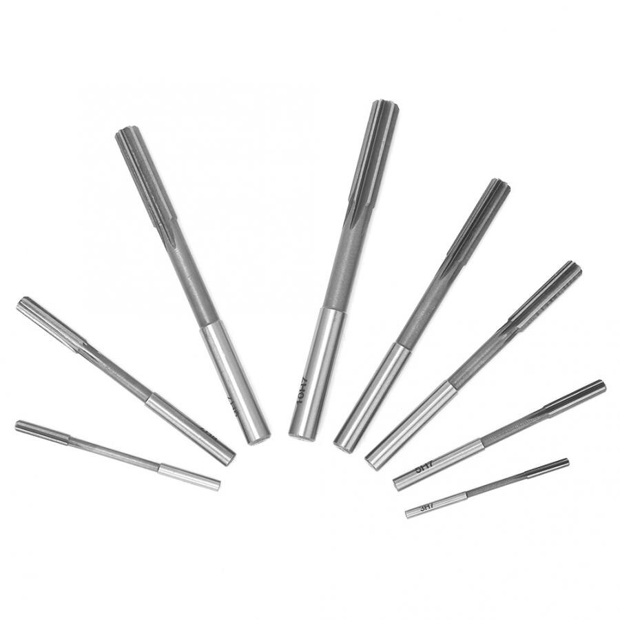 8Pcs Reamer High- Steel High Accuracy Straight Shank Reaming Tool Accessories Hole Reamer