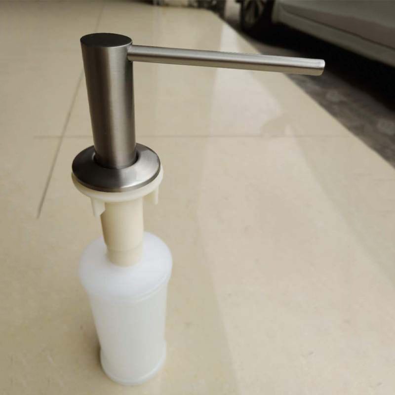 Bouteille de détergent de Type presse-poussoir de distributeur de savon liquide d'évier d'acier inoxydable
