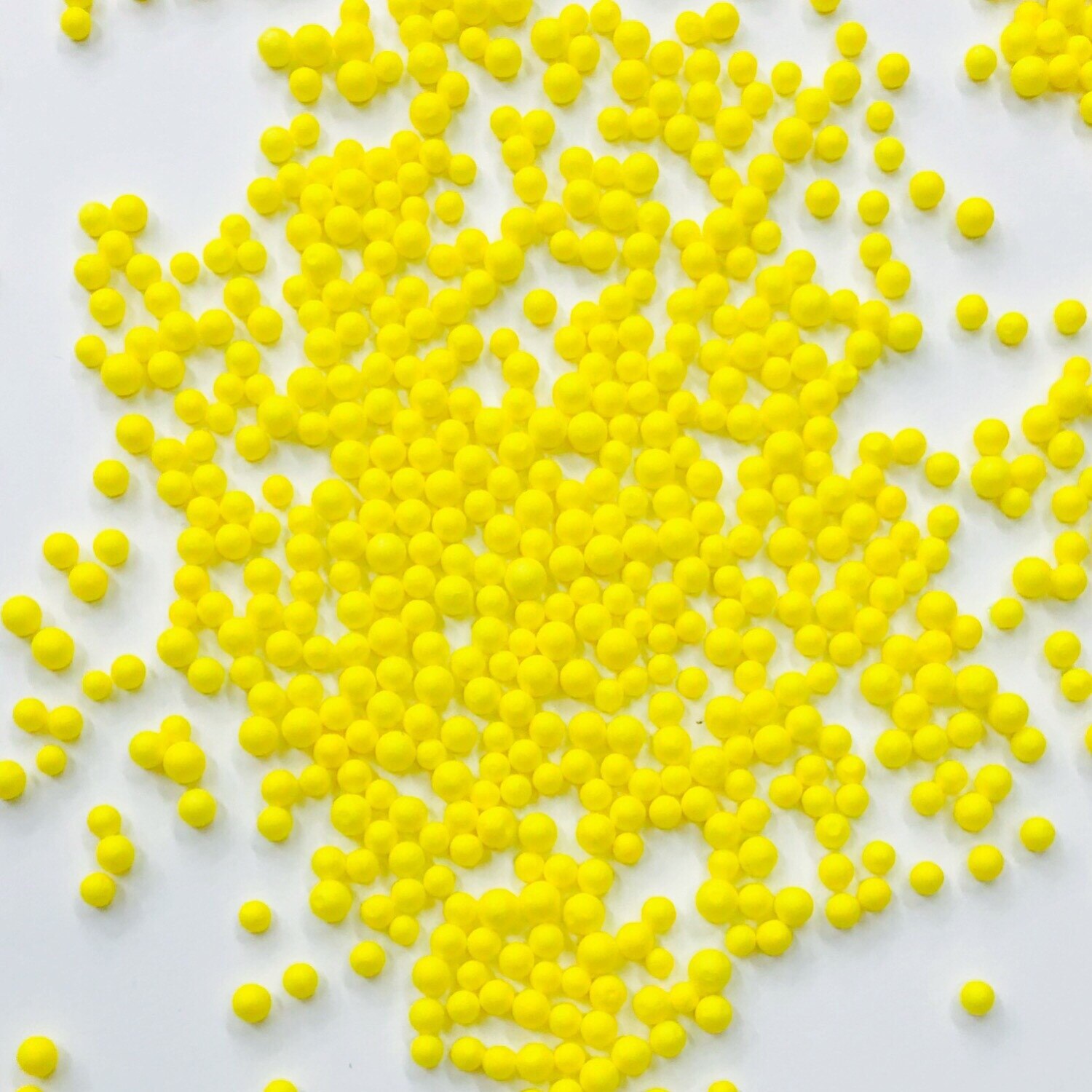 1pack Polystyrene Styrofoam Balls Bottle DIY Snow Mud Particles Accessories Slime Balls Small Tiny Foam Beads For Foam Filler: yellow