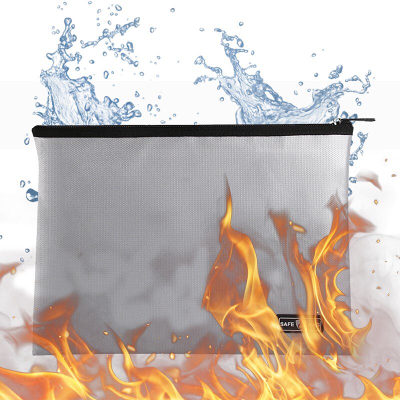 Fireproof and waterproof file bag portable fireproof document bag important documents fireproof bag A4 file bag