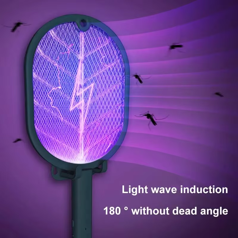 Electric Mosquito Swatter Mosquito Killer USB Rechargeable Angle Adjustable Electric Bug Zapper Fly Bat Insect Swatter