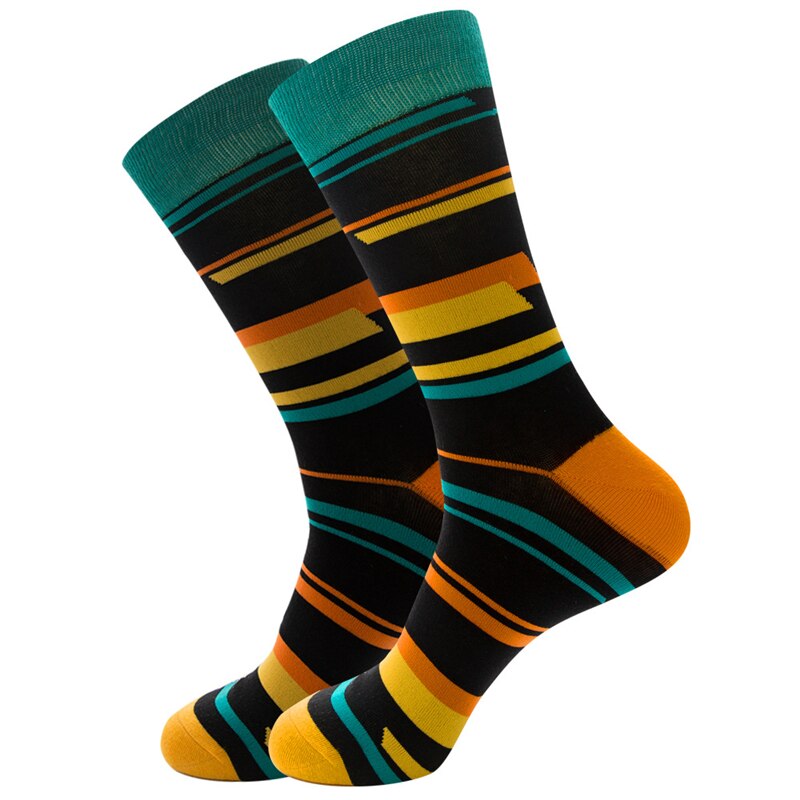 Men Socks Combed Cotton Colorful Happy Funny Sock Casual Long Mens Compression Socks Calcetines Ciclismo Hombre: WZ135-015