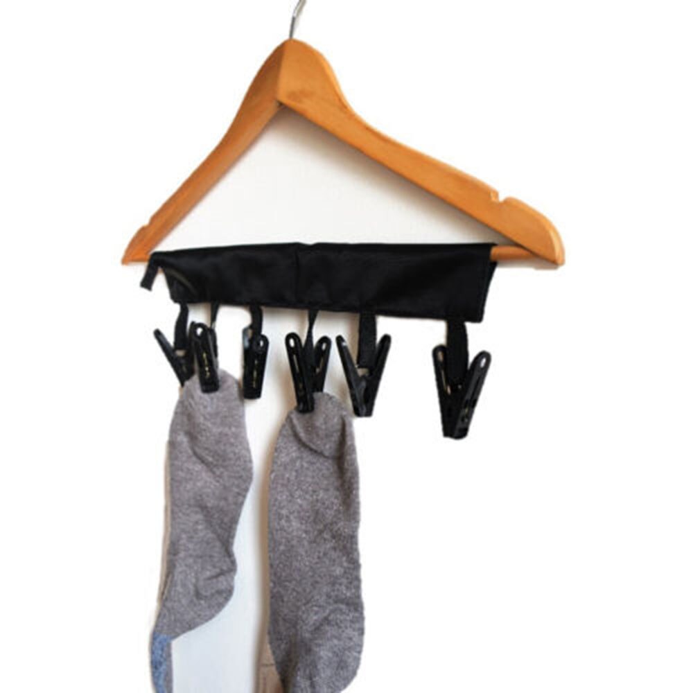 twórczy Dom PP 6 klipsów stojak na ubrania skarpety koszule składane wiszące suszenie prania wieszak trwałe gospodarstwa domowego małe ubrania supplie
