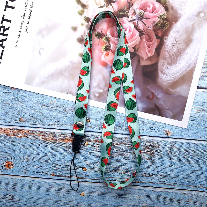 Fruit watermelon Neck Strap Lanyards for keys ID Card Gym Mobile Phone Straps USB badge holder DIY Hang Rope Lariat Lanyard