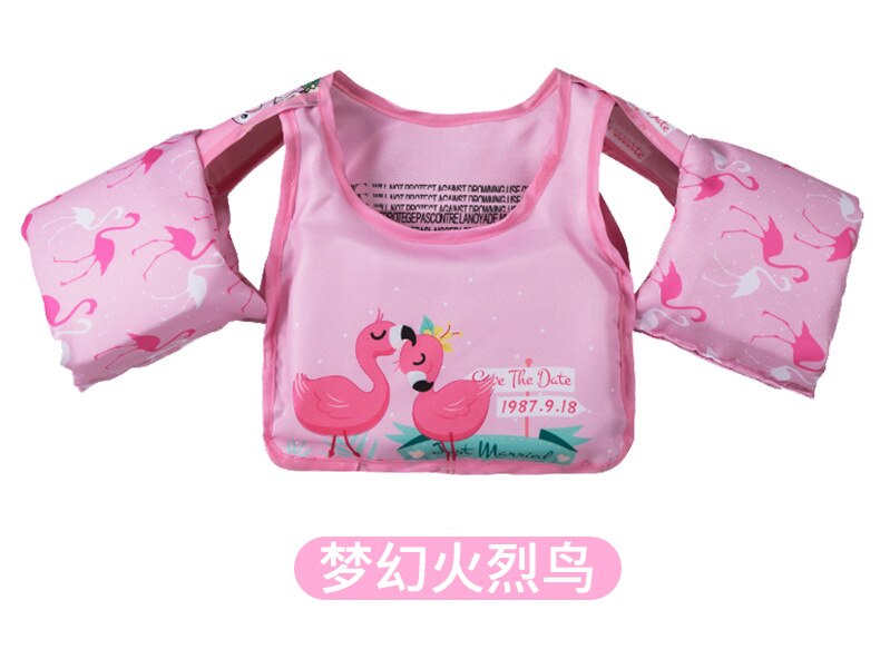 Summer Kid Beach Toys Cartoon Unicorn Life Jacket Safety Vest Cute Flamingo Swimming Fish Baby Outdoor Play Set Sand Toys: Flamingo A