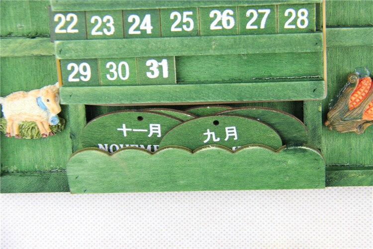 Tegneserie træ landskabskalender desktop kalender vedhæng jul år/ fødselsdag