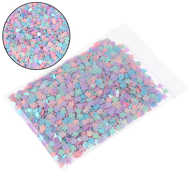 1 bag Ultrathin 4mm Rabbit Shape Glitter Sequins for Craft PET Sequins for Nails Arts Manicure/wedding Christmas Decor Confetti