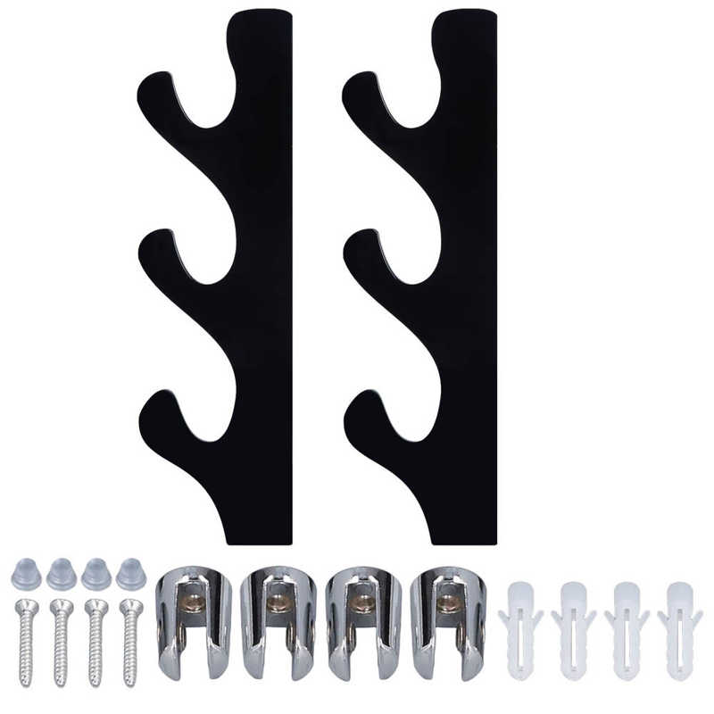 Acrylic Sword Holder Sword Stand Three Layer for Home for Bedroom for Living Room: Black 1 pair pack