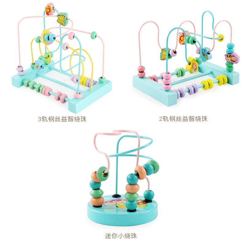 Cuentas alrededor de los macarrones, pulsera de cuentas para bebé de 6-12 meses, juguetes educativos para niño y niña de 1-2-3 años, de educación temprana