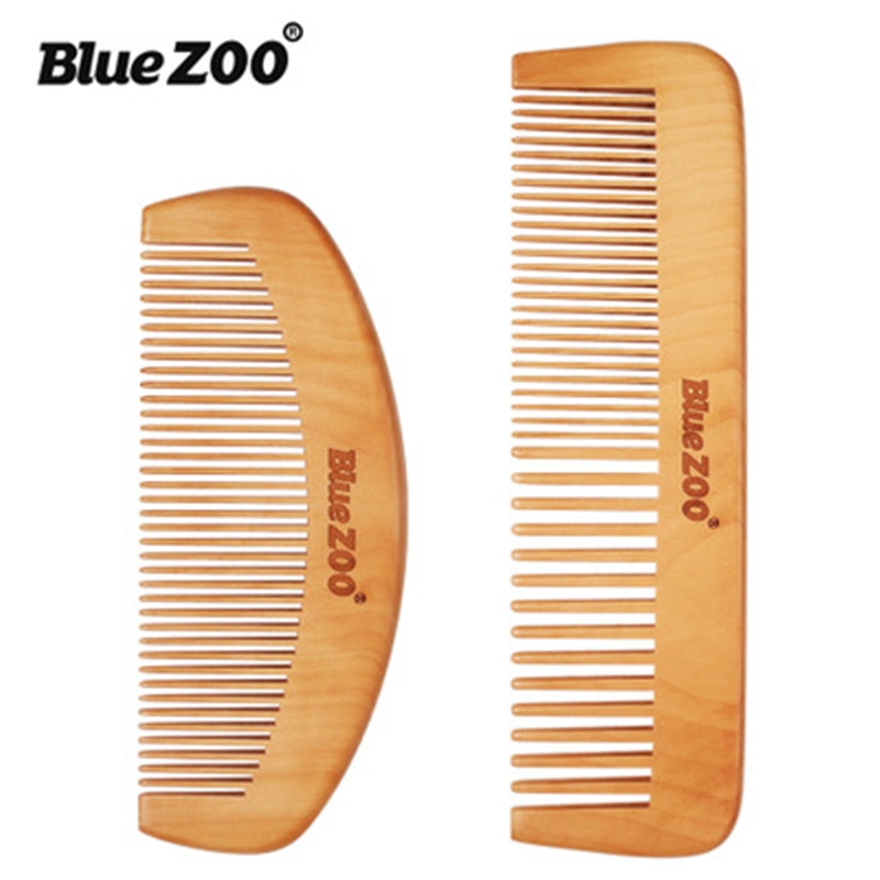 Natural Pearwood Comb Durable Wide and Fine Teeth Combination Comb 17CM Hair and Beard COMB Grooming
