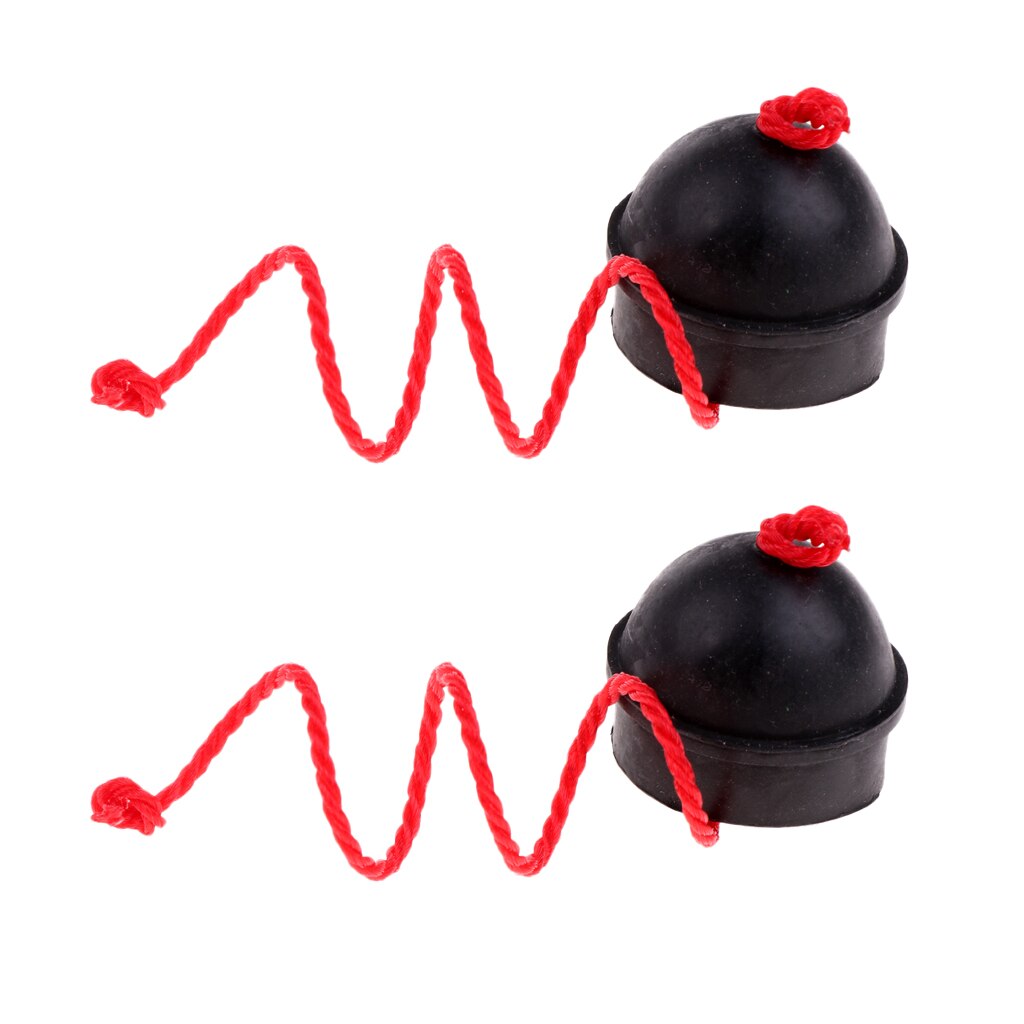 2Pcs Pool Snooker Billiard Cue Pool Table Chalk Holder Black Rubber Holder With String Attachment