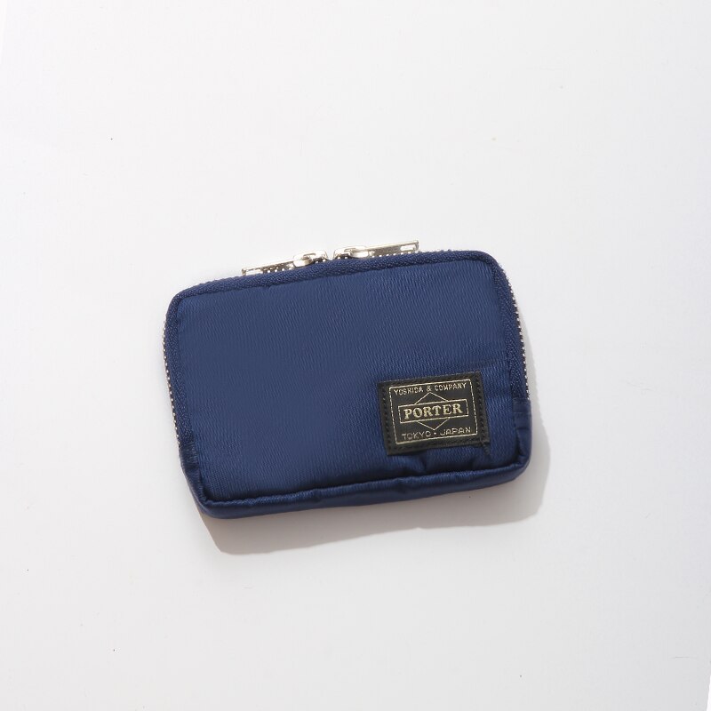 Mini portafogli per studenti Casual portafoglio per giovani porta carte di moda uomo borsa piccola portafoglio uomo giapponese panno corto in Nylon impermeabile: Blue