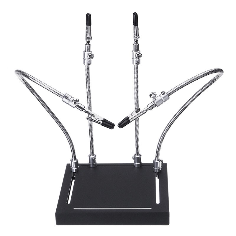 YP-001 Metal Base Universal 4 Flexible Arms Soldering Station PCB Fixture Helping Hands Four Hand Upgraded Version