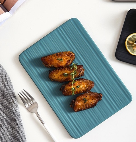 Rectangular Flat Plate Grilled Wings Pot pad Coaster Lunch Box Dishes Bowl Food Container Container Dinner Plates Food Plate