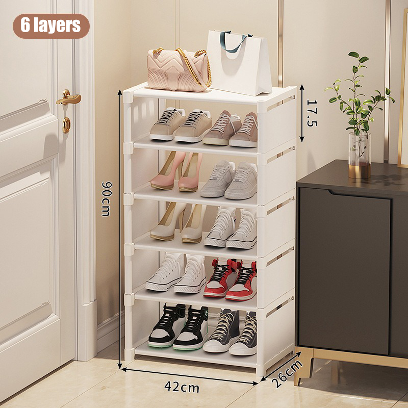Mehrere Schichten, Schuh-Organizer, Verwendung ein der Tür, Schuhregal-Organizer, Vliesstoff-Gestell, stapelbares Regal, verstellbar, platzsparend: blaue farbe
