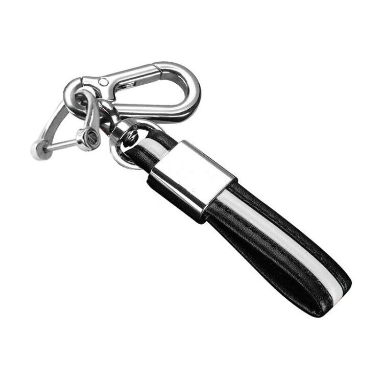 Lær + tpu bilnøkkel dekselveske til volkswagen vw polo tiguan passat  b5 b6 b7 golf eos scirocco jetta  mk6 octavia tilbehør: Sølv-nøkkelring