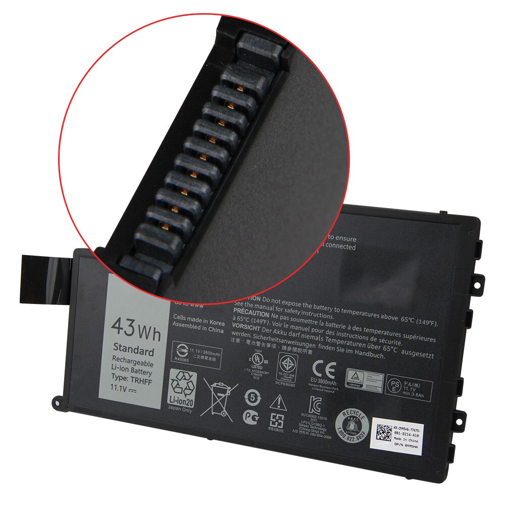 100% oryginalna bateria TRHFF 1V2F6 dla Dell 5445 5545 5447 5448 5547 5548 3550 Inspiron 15 "szerokość 14 3450 43Wh N5447 N5547