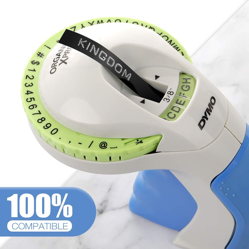 5Pack 9mm 3D Präge PVC Label Bänder Kompatibel für Dymo Label Maker 1880 12965 Manuelle Label Makers für motex E101 DYMO 1610