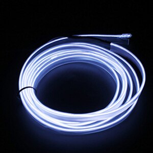 Luces Led decorativas para Interior de coche, tira de neón con cableado EL, luz ambiental Flexible automática, USB, accesorio de lámpara de ambiente para: Color blanco cálido / 2.000 K