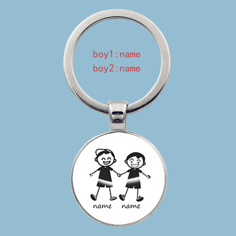 Lindo llavero familiar para siempre familia hermosa llave familiar colgante cumpleaños bautismo evento escolar recuerdos se pueden personalizar: Amarillo oscuro
