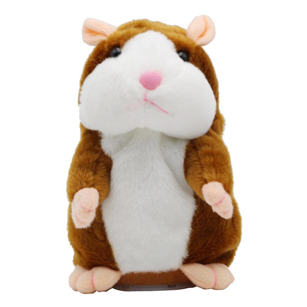 15Cm Leuke Walking Talking Hamster Pluche Dier Pop Grappige Sound Record Herhaal Voice Changing Educatief Speelgoed Huisdieren Kinderen: Brown