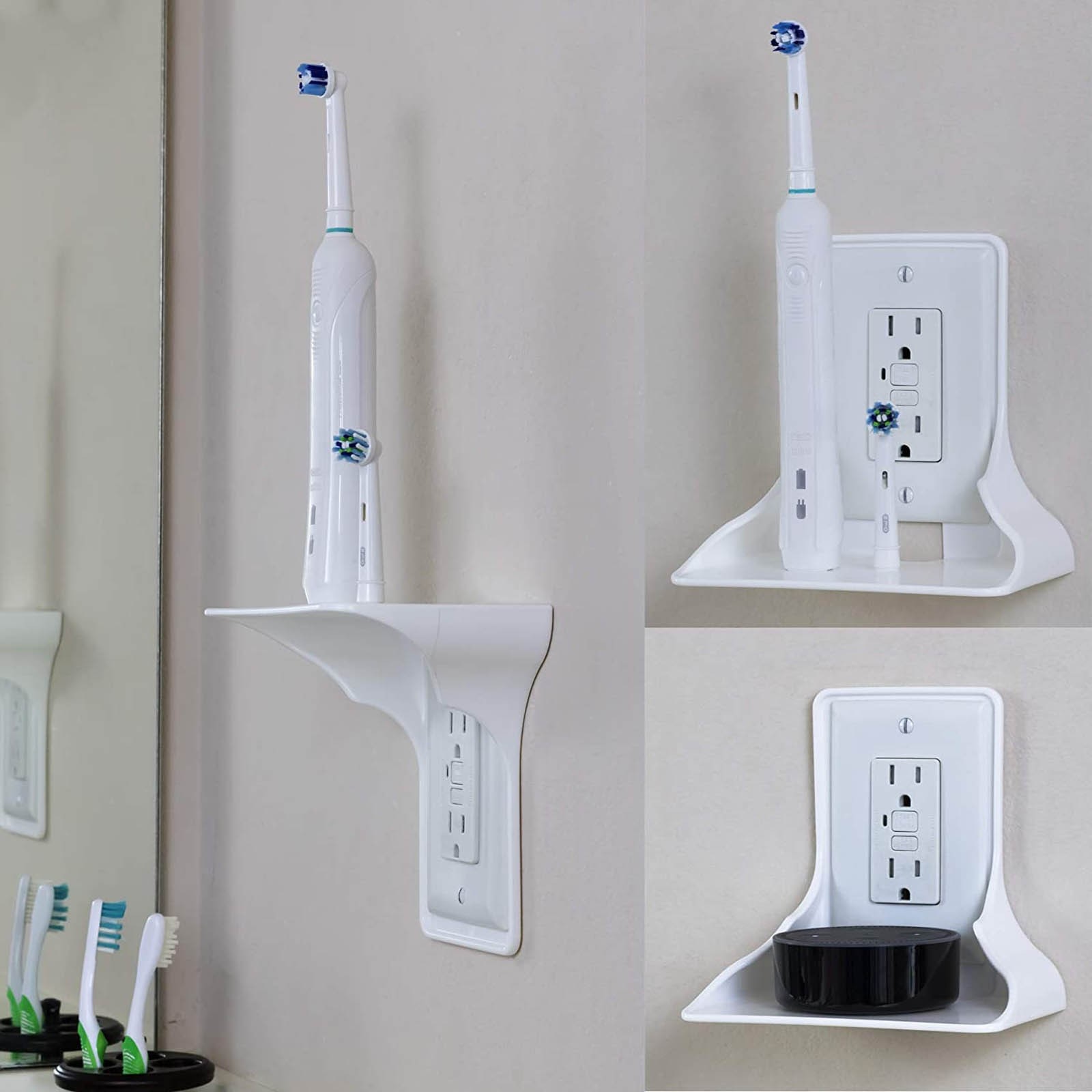 Enkele Stopcontact Plank Thuis Muur Organisator Voor Outlets Badkamer Plank Bad Douche Aluminium Zwart Badkamer Plank
