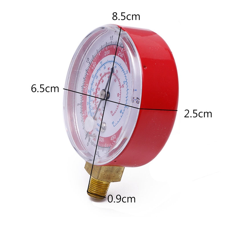 Red Air Conditioner R404/R134A/R22 Refrigerant High Pressure Gauge PSI KPA B95A