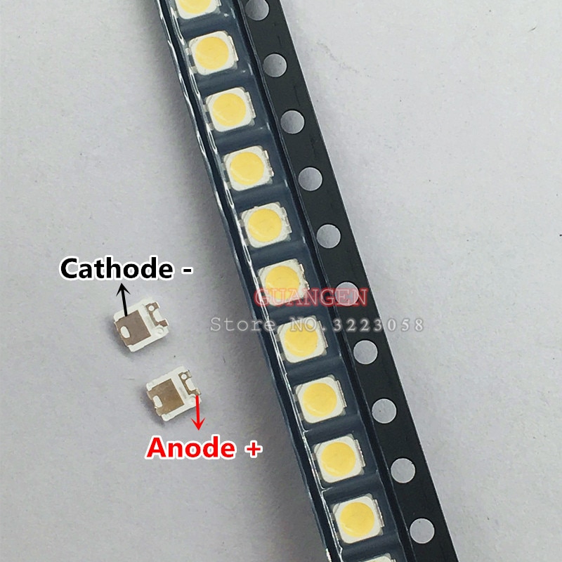 1000 stuks voor samsung 2828 led-achtergrondverlichting  tt321a 1.5w-3w met zener 3v 3228 2828 koelwitte lcd-achtergrondverlichting voor tv-tv-toepassingen