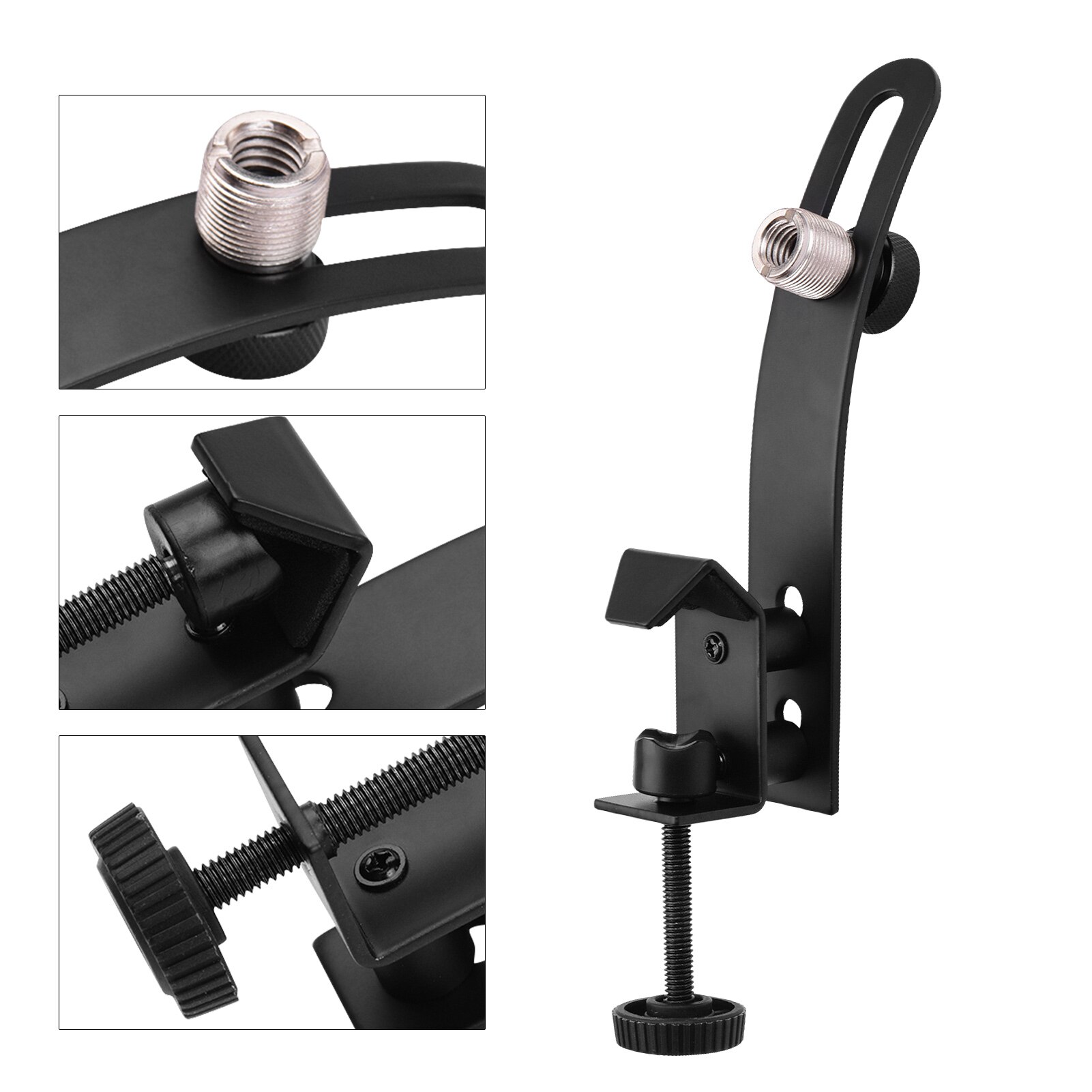Adjustable Drum Rim Clip Shockproof Microphone Clamp with Groove Gear Percussion instruments Drum Accessories